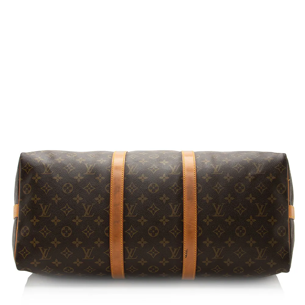 Louis Vuitton Vintage Monogram Canvas Keepall Bandouliere 50 Duffel Bag (SHF-20375)