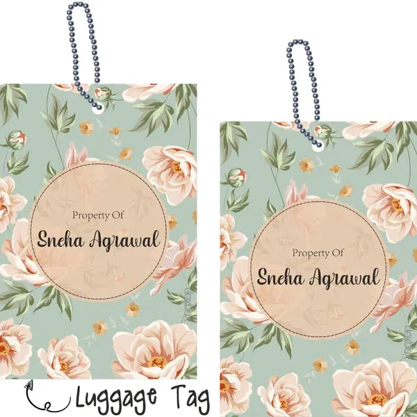 Luggage Tags - Flowers Garden Elder- Pack of 2 Tags - PREPAID ONLY