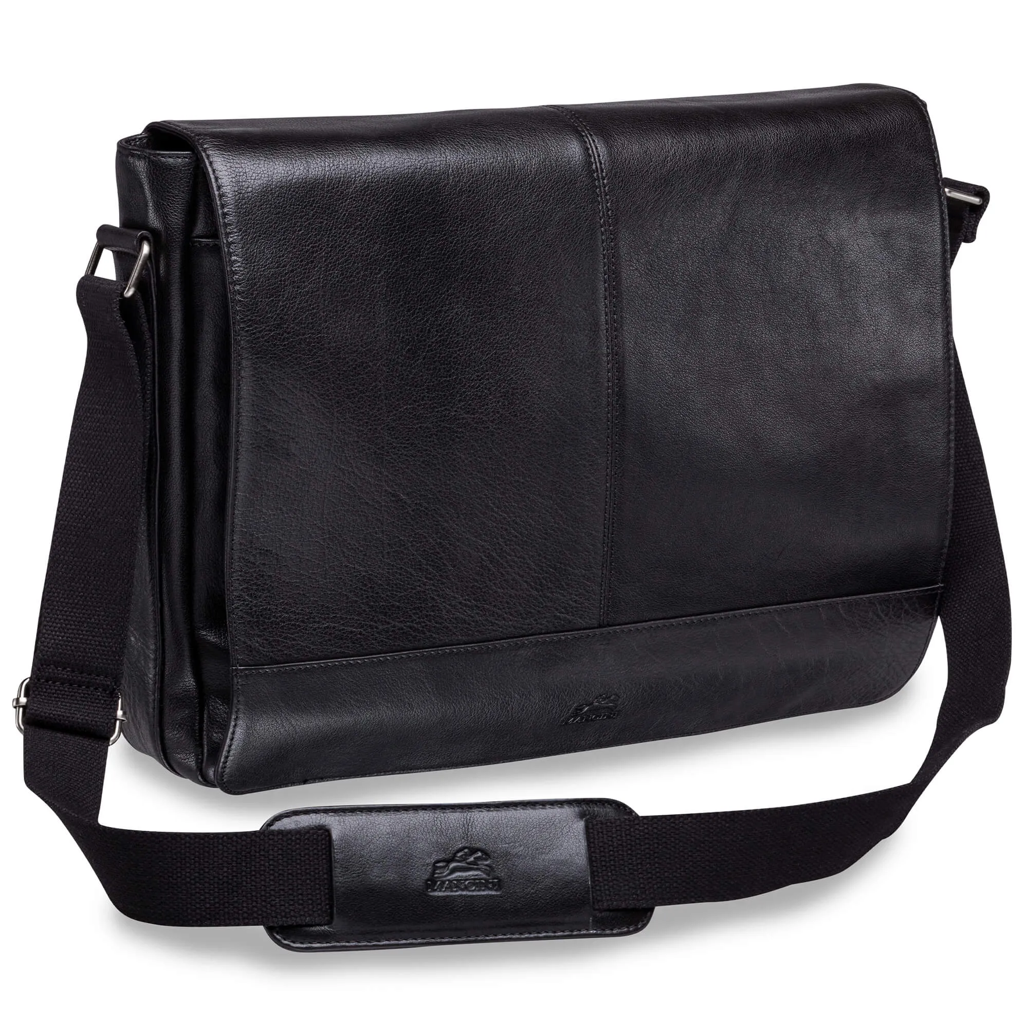 Mancini Leather Messenger Bag for 15'' Laptop/Tablet RFID