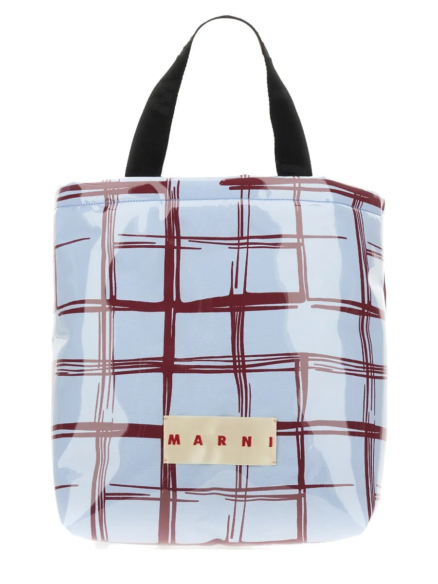 Marni Men Coated Canvas Tote Bag