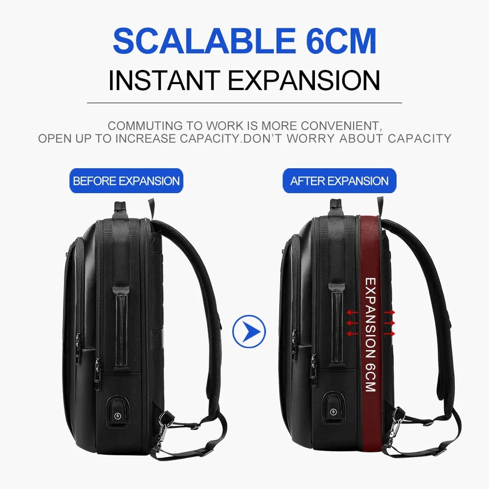 Men's Business Travel Backpack Waterproof Bags Male Business 15.6 Inch Laptop Backpack USB Charging