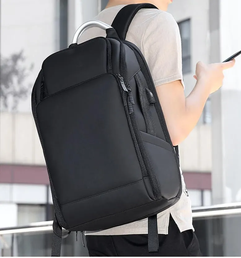 Men's Executive Large Sleek Backpack with USB Charging