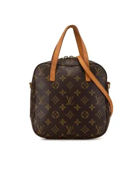 Monogram Canvas Spontini Bag with Vachetta Leather Handles and Strap