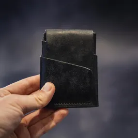 Pembrook 'Fold' Leather Cardholder - Nero Black