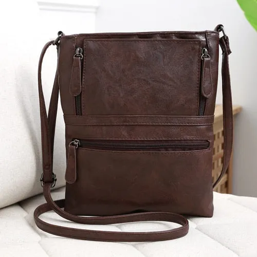 Purpdrank - Vintage Crossbody Bags for Women Messenger Bags High Quality Leather Handbag Female Shoulder Bag Bolsa Feminina