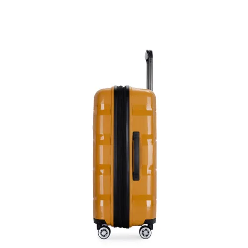 Richland Fashion Hand Luggage Lightweight PP Hard Shell Trolley Expandable Travel Suitcase with 4 Wheels - Large 28"