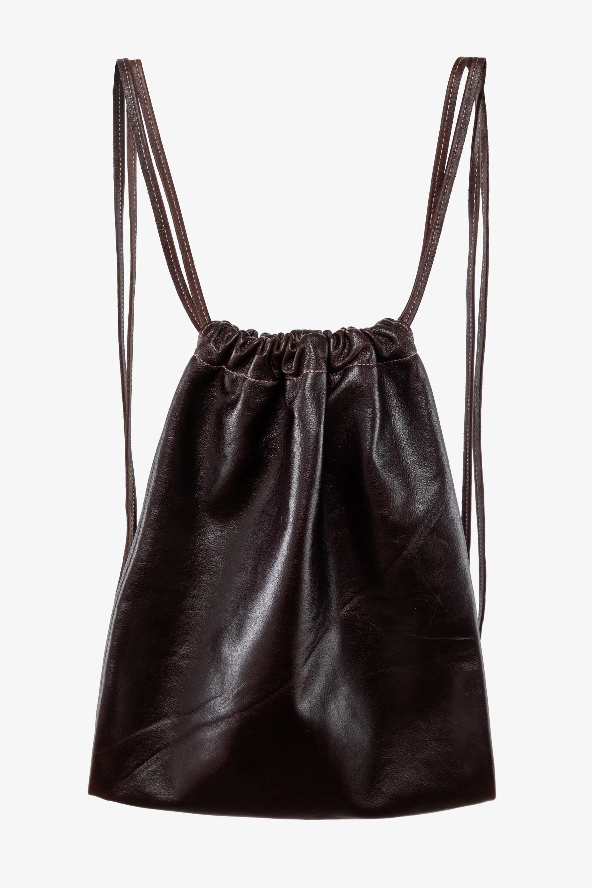 RLH3414 - Unisex Leather Drawstring Backpack