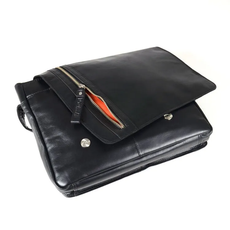 Rowallan Pittsburgh Flip Over Leather Messenger Bag