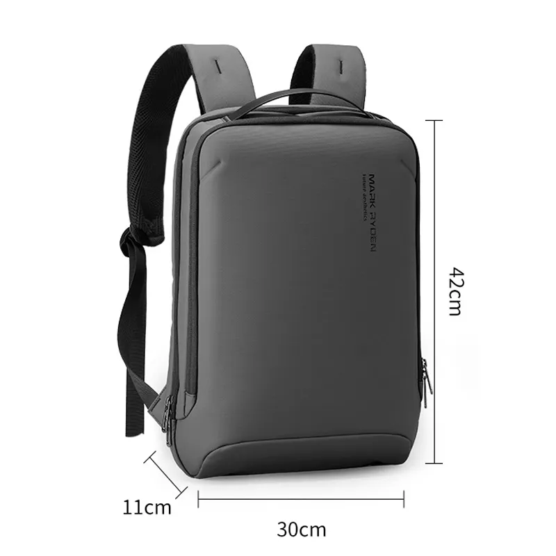 Slim Laptop Backpack for Men Business Travel Backpack USB Charging Port for  Men Water Repellent Bag