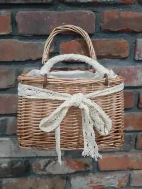 Square Wicker Purse