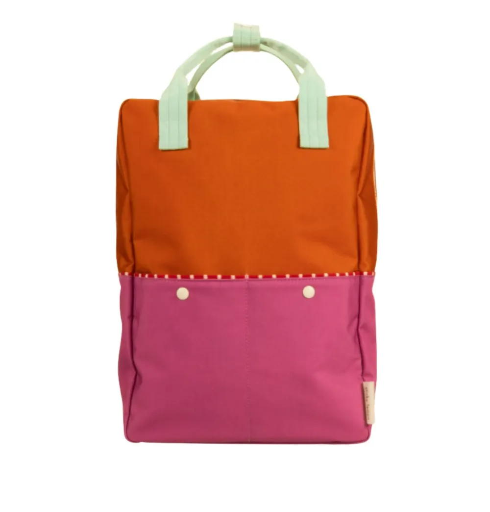 Sticky Lemon Better Together Colorblocking Large Backpack - Gravel Orange / Rosette Pink