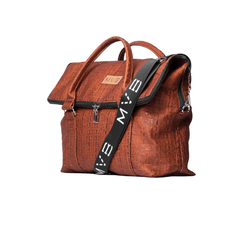 The Versa Cork Vegan Messenger Bag | Croco