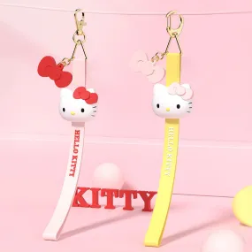 UKA Hello Kitty Keychain Ring Cute Doll Pendant Anti-lost Strap Silicone Lanyard