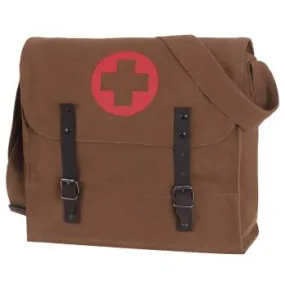 Vintage Medic Canvas Bag With Cross