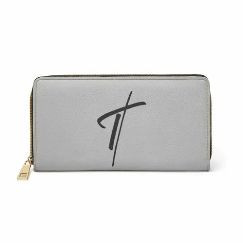 Wristlet Phone Wallet, Grey and Black Cross Graphic Purse