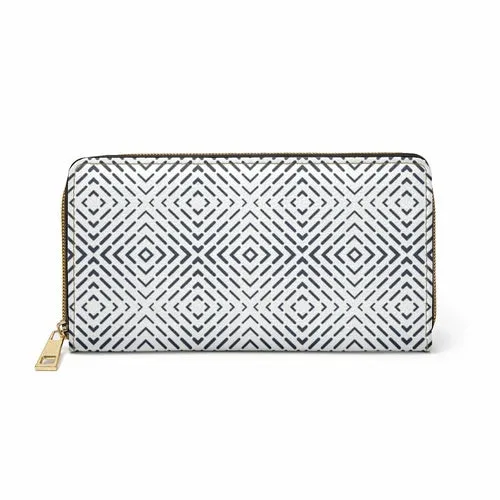 Wristlet Phone Wallet, White and Black Radiant Style Purse